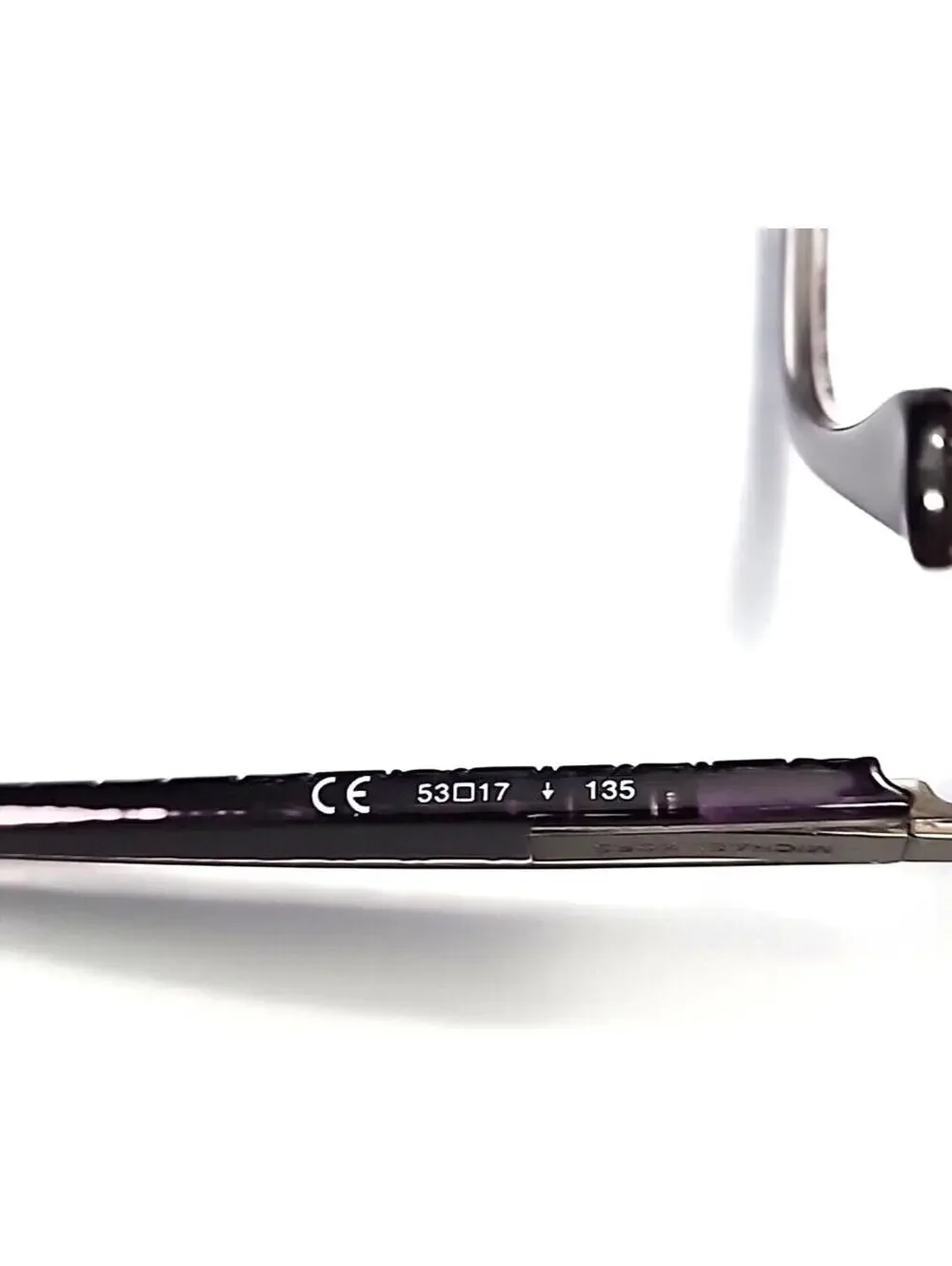 Michael Kors Gunmetal Purple Rectangle Eyeglasses 53-17 135